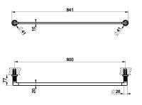 Gessi Inciso Полотенцедержатель 58505 схема 2 Gessi Inciso Полотенцедержатель 58505 схема 2