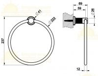 Gessi Inciso Кольцо для полотенец 58509 схема 13 Gessi Inciso Кольцо для полотенец 58509 схема 13