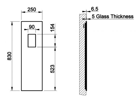 Встраиваемый механизм для сенсорной панели Gessi 61205 схема 2