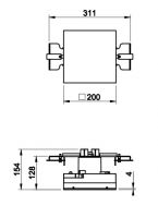 Модуль хромотерапии с дистанционным управлением Gessi 61108 20х20 схема 2 Модуль хромотерапии с дистанционным управлением Gessi 61108 20х20 схема 2