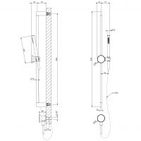 Гарнитур душевой Gessi Origini 66142 схема 2