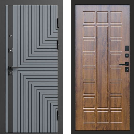 Входная дверь Termo-door Квантум Грей - Престиж Дуб