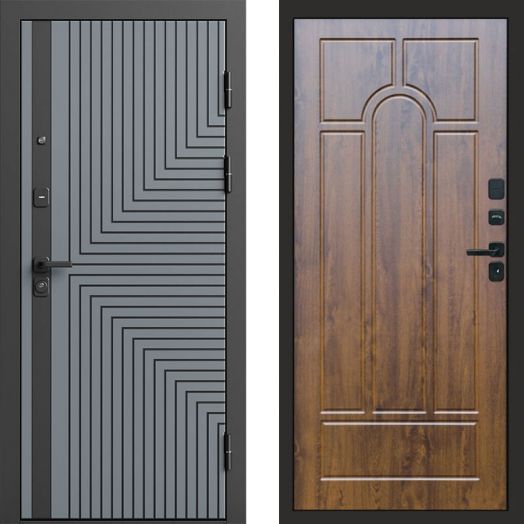 Входная дверь Termo-door Квантум Грей - Арка Дуб
