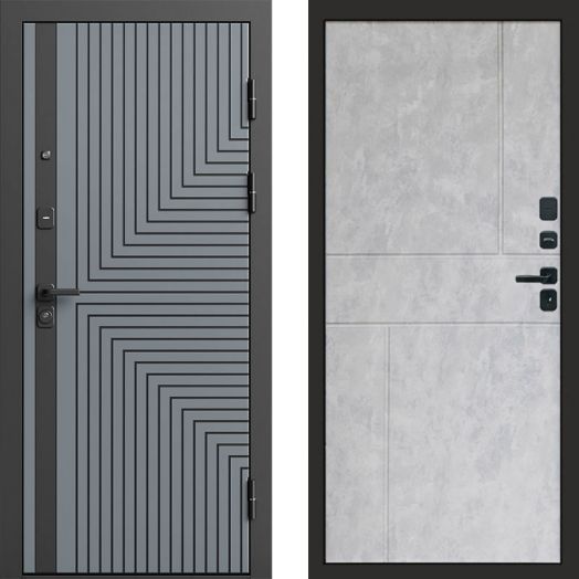 Входная дверь Termo-door Квантум Грей - Горизонт Бетон светлый