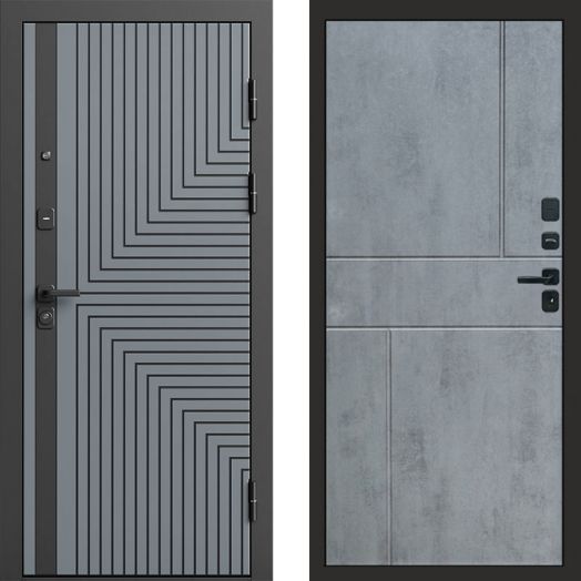 Входная дверь Termo-door Квантум Грей - Горизонт Бетон темный
