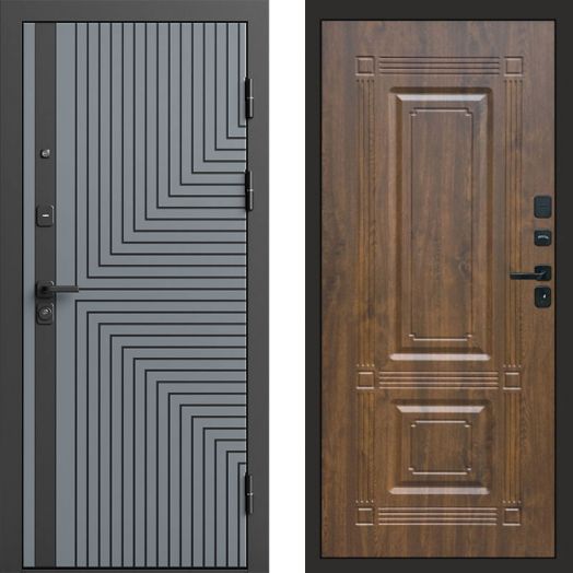 Входная дверь Termo-door Квантум Грей - Мадрид Дуб