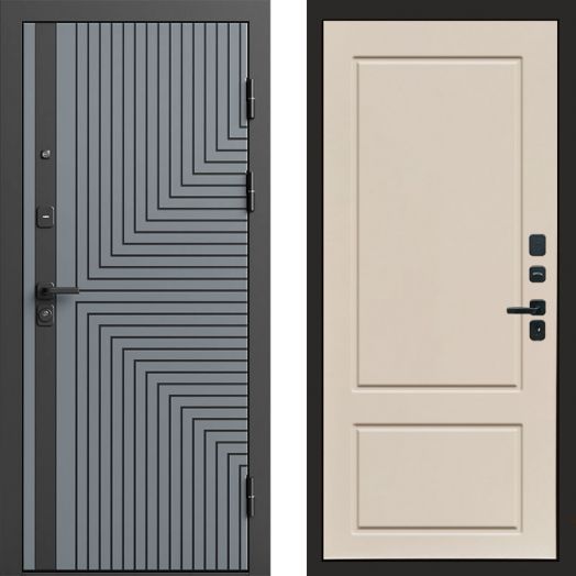 Входная дверь Termo-door Квантум Грей - Марсель Слоновая кость
