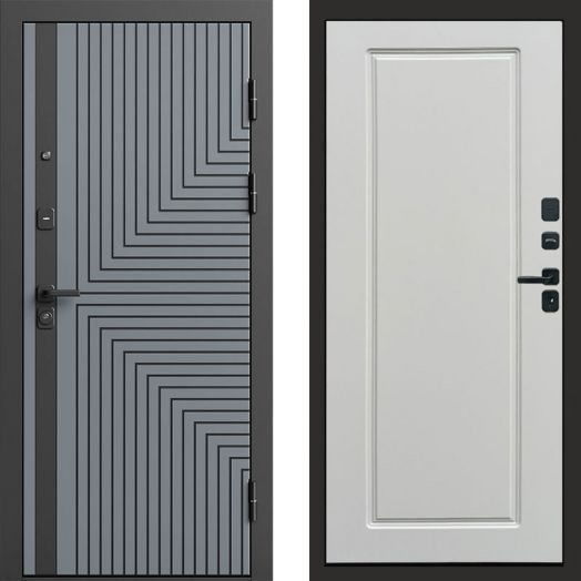 Входная дверь Termo-door Квантум Грей - Гранд Белый софт