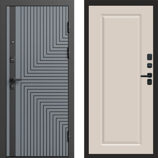 Входная дверь Termo-door Квантум Грей - Гранд Слоновая кость