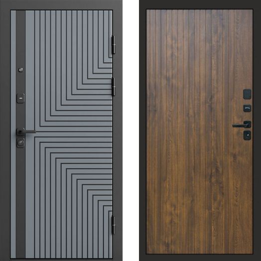 Входная дверь Termo-door Квантум Грей - FLAT Дуб