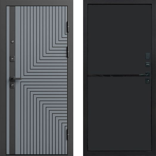 Входная дверь Termo-door Квантум Грей - Нео Black