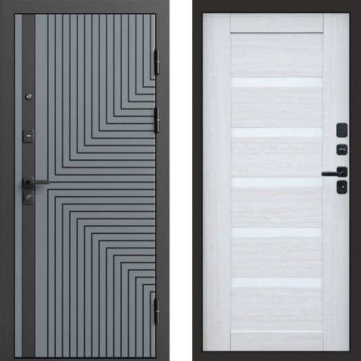 Входная дверь Termo-door Квантум Грей - Царга Лиственница