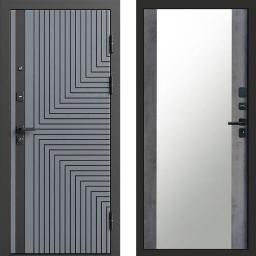 Входная дверь Termo-door Квантум Грей - Зеркало Бетон темный