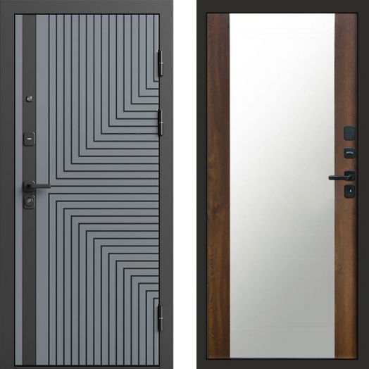 Входная дверь Termo-door Квантум Грей - Зеркало Дуб