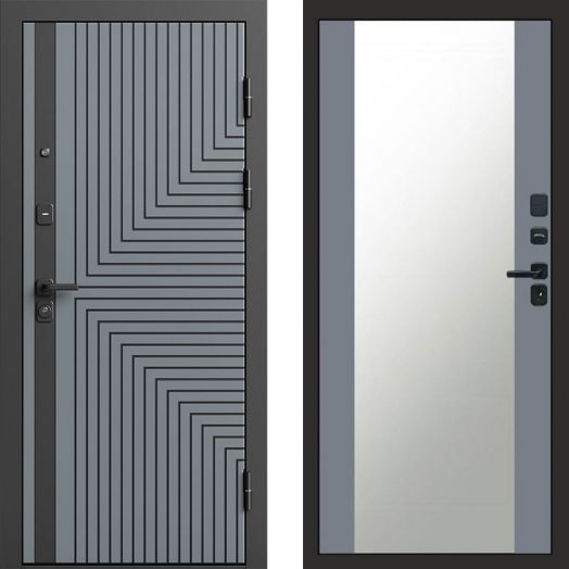 Входная дверь Termo-door Квантум Грей - Зеркало Грей софт