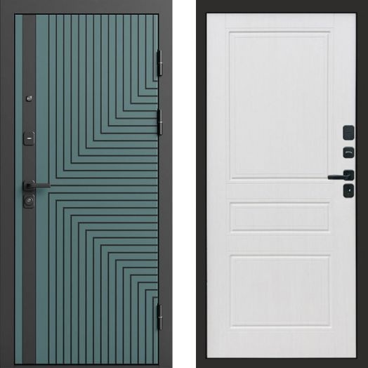 Входная дверь Termo-door Квантум velutto verde - Классика Белое дерево