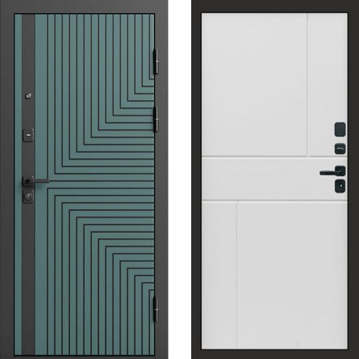 Входная дверь Termo-door Квантум velutto verde - Горизонт Белый