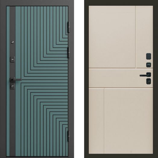 Входная дверь Termo-door Квантум velutto verde - Горизонт Слоновая кость