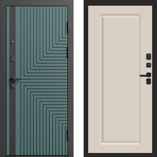 Входная дверь Termo-door Квантум velutto verde - Гранд Слоновая кость