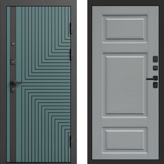 Входная дверь Termo-door Квантум velutto verde - Лион Грей софт