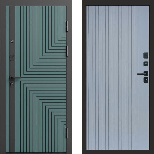 Входная дверь Termo-door Квантум velutto verde - FLAT Грей софт