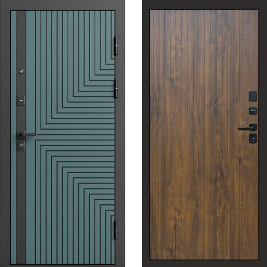 Входная дверь Termo-door Квантум velutto verde - FLAT Дуб