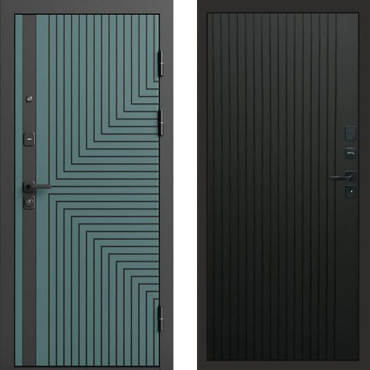 Входная дверь Termo-door Квантум velutto verde - FLAT Черный кварц
