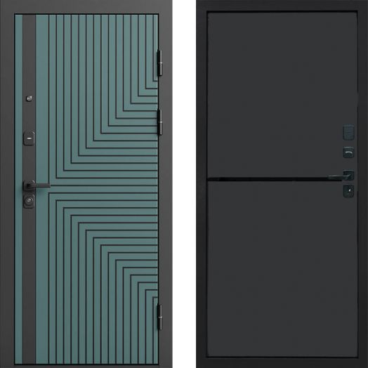 Входная дверь Termo-door Квантум velutto verde - Нео Графит