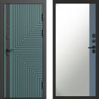 Входная дверь Termo-door Квантум velutto verde - Широкое Зеркало Фацет Грей софт