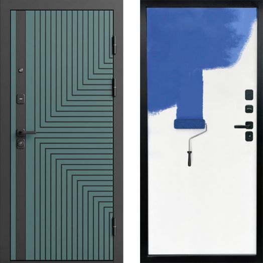 Входная дверь Termo-door Квантум velutto verde - Грунт под покраску