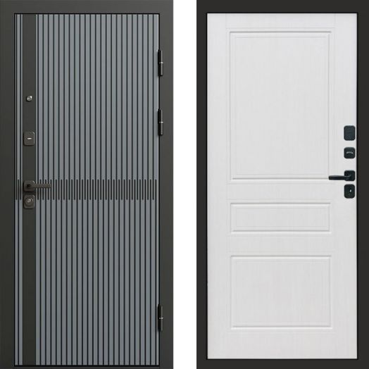 Входная дверь Termo-door Граунд Грей - Классика Белое дерево