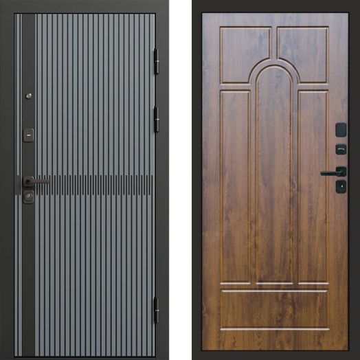 Входная дверь Termo-door Граунд Грей - Арка Дуб