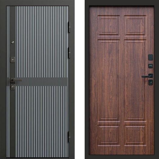 Входная дверь Termo-door Граунд Грей - Орех премиум