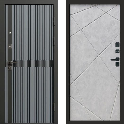 Входная дверь Termo-door Граунд Грей - Лучи Бетон светлый