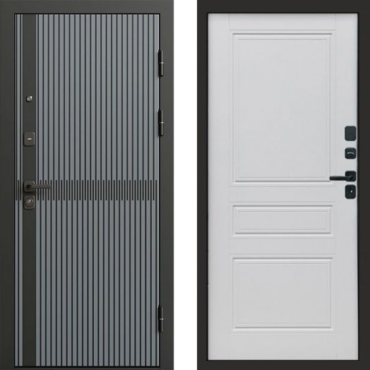 Входная дверь Termo-door Граунд Грей - Классик Белый софт