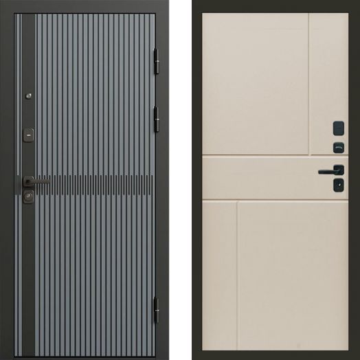 Входная дверь Termo-door Граунд Грей - Горизонт Слоновая кость