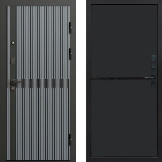 Входная дверь Termo-door Граунд Грей - Нео Black