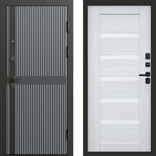 Входная дверь Termo-door Граунд Грей - Царга Лиственница