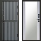 Входная дверь Termo-door Граунд Грей - Зеркало Белый софт