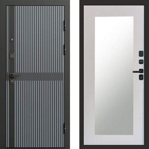 Входная дверь Termo-door Граунд Грей - Зеркало триумф Лиственница