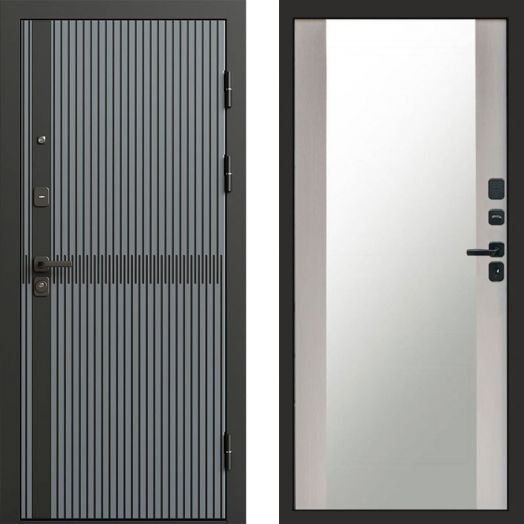 Входная дверь Termo-door Граунд Грей - Зеркало Лиственница