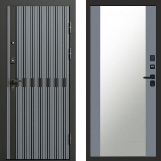 Входная дверь Termo-door Граунд Грей - Зеркало Грей софт