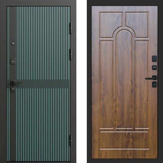 Входная дверь Termo-door Граунд velutto verde - Арка Дуб