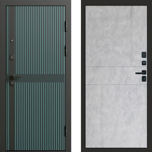 Входная дверь Termo-door Граунд velutto verde - Горизонт Бетон светлый
