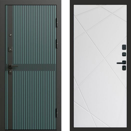 Входная дверь Termo-door Граунд velutto verde - Лучи Белый