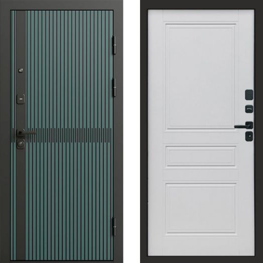 Входная дверь Termo-door Граунд velutto verde - Классик Белый софт