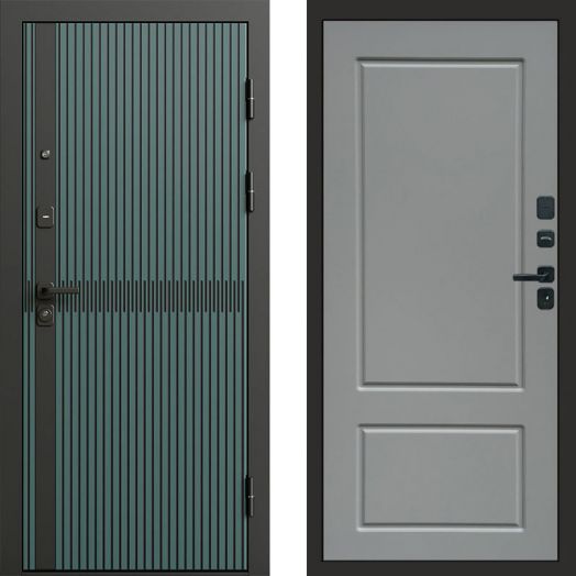 Входная дверь Termo-door Граунд velutto verde - Марсель Грей софт