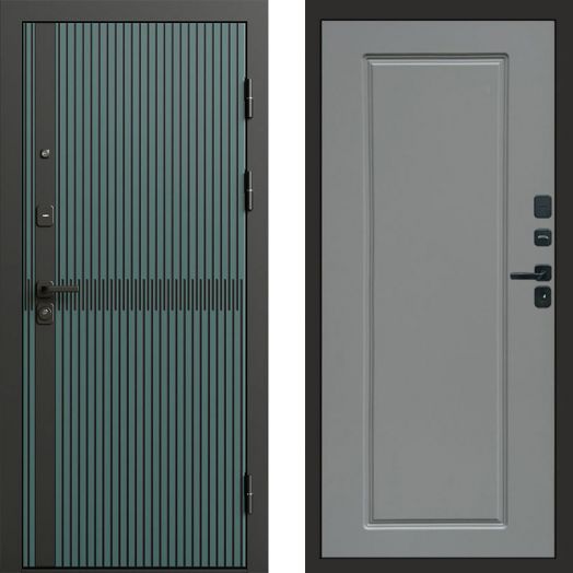 Входная дверь Termo-door Граунд velutto verde - Гранд Грей софт