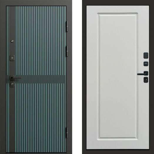 Входная дверь Termo-door Граунд velutto verde - Гранд Белый софт