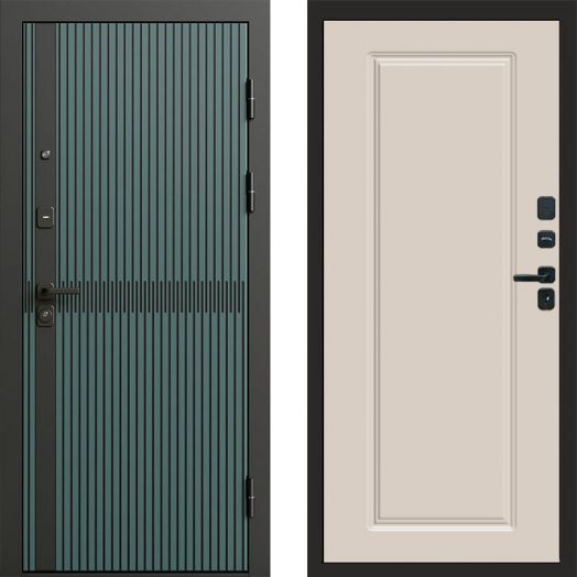 Входная дверь Termo-door Граунд velutto verde - Гранд Слоновая кость